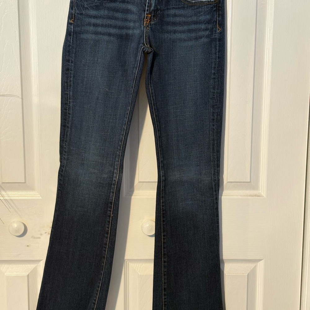 Seven7 Blue Straight Leg Jeans Versatile Everyday Wear